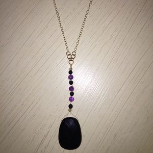 Onyx & Amethyst Necklace